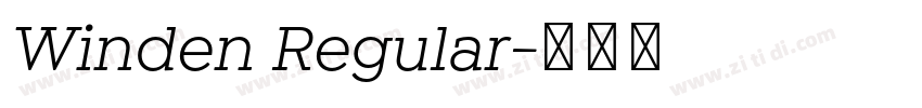 Winden Regular字体转换